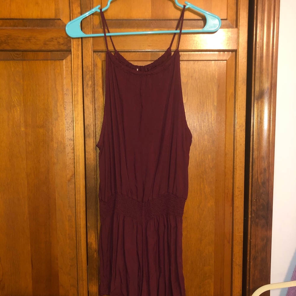 PacSun Romper Maroon Size Small High Neck - Picture 3 of 6